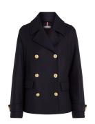 Wool Blend Db Peacoat Uldjakke Jakke Navy Tommy Hilfiger