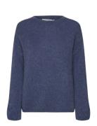 Pzmaria Ls Ck Pullover Tops Knitwear Jumpers Navy Pulz Jeans