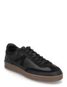 Liga - Black Leather Low-top Sneakers Black Garment Project