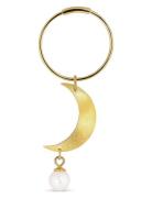 Half Moon Creole With Pearl Ørestickere Smykker Gold Jane Koenig