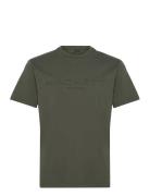 Hs Embossed Tee Tops T-Kortærmet Skjorte Green Hackett London