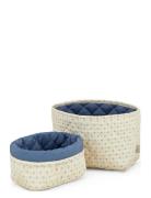 Quilted Storage Basket, Set Of Two Home Kids Decor Storage Storage Bas...