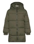 Quilted Long Coat Foret Jakke Green Mango