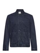 Pocketed Denim Jacket Jakke Denimjakke Navy Mango