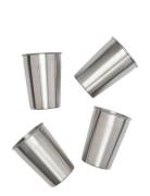 4-Pack Reusable Cups Home Meal Time Cups & Mugs Cups Silver Haps Nordi...