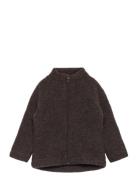 Wool Baby Jacket Outerwear Fleece Outerwear Fleece Jackets Brown Mikk-...