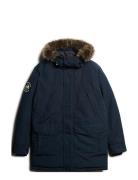 Everest Faux Fur Parka Jacket Parka Jakke Navy Superdry