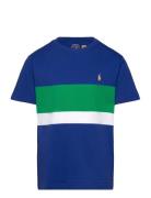 Striped Cotton Jersey Tee Tops T-Kortærmet Skjorte Blue Ralph Lauren K...