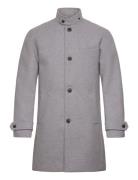 Jjemelton Wool Coat Sn Uldfrakke Frakke Grey Jack & J S