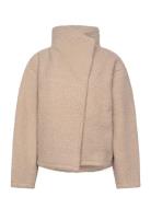 Soft Teddy Jacket Uldjakke Jakke Beige Gina Tricot