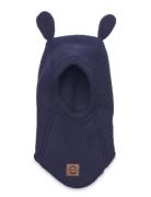 Wool Fullface W Ears Accessories Headwear Balaclava Navy Mikk-line