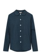 Petra Shirt - Cotton Tops Shirts Long-sleeved Blue STUDIO FEDER