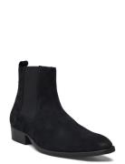 Biabeck Chelsea Boot Oily Suede Støvlet Chelsea Boot Black Bianco