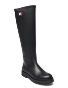 Tjw Long Shaft Boot Lange Støvler Black Tommy Hilfiger