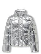 Kogpearl Puffer Jacket Otw Foret Jakke Silver Kids Only