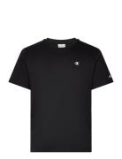 Crewneck T-Shirt Tops T-Kortærmet Skjorte Black Champion