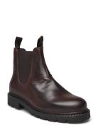 Biajeff Chelsea Boot Tumbled Leather Støvlet Chelsea Boot Brown Bianco