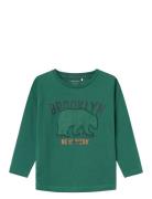 Nmmlasso Ls Top Tops T-shirts Long-sleeved T-Skjorte Green Name It