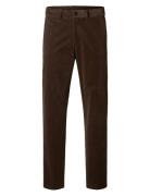 Slhreg-Cole Cord String Trs Bottoms Trousers Casual Brown Selected Hom...