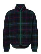 Checked Fleece Jacket Tops Sweatshirts & Hoodies Fleeces & Midlayers G...