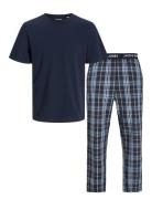 Jacluca Ss Tee And Woven Pants Giftbox Pyjamas Nattøj Navy Jack & J S