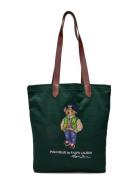 Polo Bear Twill Shopper Tote Shopper Taske Green Polo Ralph Lauren