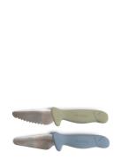 Beginner's Cutting Knives - 2-Pack - Powder Blue + Green Home Meal Tim...