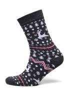 The Stylish Christmas Socks Grey Lingerie Socks Regular Socks Grey Chr...