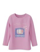 Nmfolisia Ls Top Pb Tops T-shirts Long-sleeved T-Skjorte Pink Name It