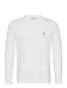 Slub Jersey Henley Shirt Tops T-Langærmet Skjorte White Polo Ralph Lau...