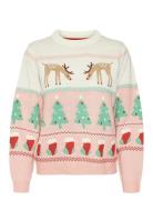 Vmchristmasstuff Ls O-Nck Pull. Box Xmas Tops Knitwear Jumpers Pink Ve...