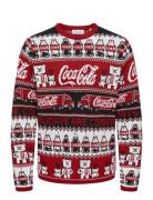 Onsxmas Reg 5 Cola Crew Knit Cs Tops Knitwear Half Zip Jumpers Red ONL...