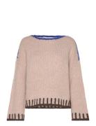 Objtallira Oz L/S Knit Pullover Cc1 Aw Tops Knitwear Jumpers Beige Obj...