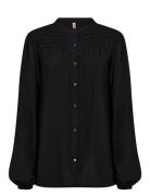 Sc-Radia Tops Shirts Long-sleeved Black Soyaconcept