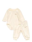 Nike Essentials Bodysuit And Pants Set Langærmet Body Cream Nike