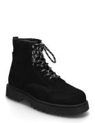 Biapatrick Hiking Boot Oily Suede Snørestøvler Black Bianco