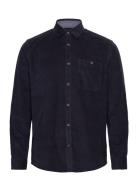 Stretch Corduroy Shirt Tops Shirts Casual Navy Tom Tailor