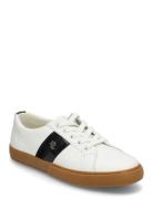 Janson Ii Suede-Trim Leather Sneaker Low-top Sneakers White Lauren Ral...