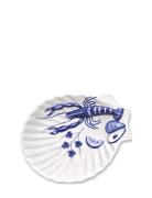 Seafood Scallop Plate Home Tableware Plates Dinner Plates Blue Familia...