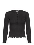 Wool T-Shirt Tops T-shirts & Tops Long-sleeved Black Rosemunde