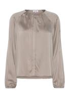 Lr-Gale Tops Blouses Long-sleeved Beige Levete Room