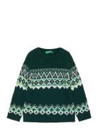 Sweater L/S Tops Knitwear Pullovers Green United Colors Of Benetton