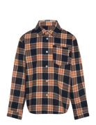 Check Flannel Svano Shirt Tops Shirts Long-sleeved Shirts Orange Mads ...