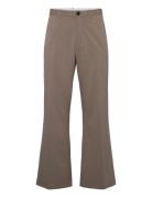 Flared Suit Trousers Bottoms Trousers Formal Beige Weekday