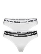 Puma Women String 2P Hang Sport Panties Thong White PUMA