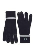 T/T Merino Wool Gloves Accessories Gloves Finger Gloves Navy Fred Perr...