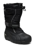 Youth Flurry Sport Winter Boots Winterboots Pull On Black Sorel