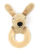 Rattle Rubber Ring, Rabbit, Hazel Toys Baby Toys Rattles Brown Smallst...