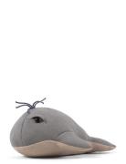 Teddy 30 Cm - Willie The Whale Grey Home Kids Decor Cushions Grey Fili...