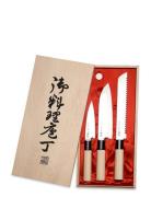 Satake Houcho Santoku, Petty And Bread Knife In Gift Box Home Kitchen ...